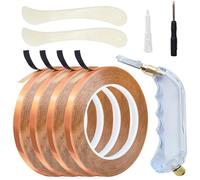 Uqezagpa Paquete de 1 cinta de bronce oscuro verde de 3/16 pulgadas, excelente para producciones de vidrio verde sucio y cinta permanente para manualidades