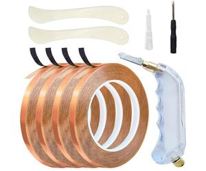 Uqezagpa Paquete de 1 cinta de bronce oscuro verde de 3/16 pulgadas, excelente para producciones de vidrio verde sucio y cinta permanente para manualidades