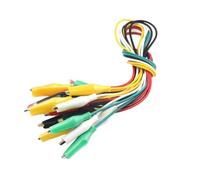 Uqezagpa Paquete de 10 cables de laboratorio de tamaño mixto con pinzas de cocodrilo, 5 herramientas eléctricas que mejoran el color, multicolor
