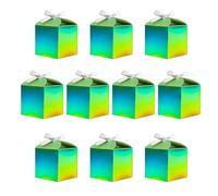 Uqezagpa Paquete de 10 cajas de colores brillantes para bodas, cumpleaños y fiestas, elegante caja de regalo pequeña con