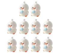 Uqezagpa Paquete de 10 colgantes de felpa de dibujos animados, accesorios de manualidades, suministros de manualidades, parte de joyería, colgante para hacer a mano con animales, talla única, como se