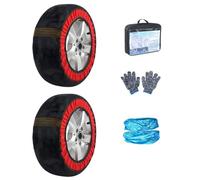 Uqezagpa Paquete de 2 calcetines antideslizantes universales para camiones que proporcionan una excelente tracción en superficies congeladas, ideales para nieve, viajes, nieve