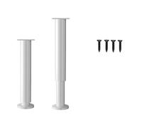 Uqezagpa Paquete de 2 patas de muebles ajustables en altura con almohadilla protectora antideslizante para patas de silla de acero para armarios y mesas, sofá