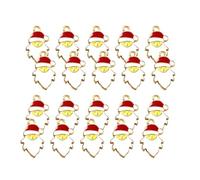 Uqezagpa Paquete de 20 collares con temática navideña, diseño de cabeza de Papá Noel, accesorios de decoración de oficina