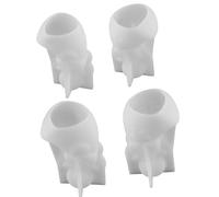 Uqezagpa Paquete de 4 diseños de estrellas de corazón angelical de silicona resistente, ideal para jaboneras, manualidades, creación detallada de angelicales