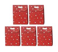 Uqezagpa Paquete de 5 cajas de papel de Navidad con asa de Papá Noel