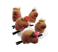 Uqezagpa Paquete de 5 horquillas de felpa 3D de dibujos animados para el pelo, accesorios para el pelo, regalo para niñas