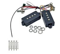 Uqezagpa Pastillas de bajo eléctrico, arnés de cableado de control de tono, 4 cuerdas, pastilla de graves, circuito de cableado de preamplificador de graves eléctricos