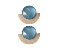 Uqezagpa Pendientes únicos en forma de abanico en tono elegante para mujeres de moda que buscan estilos distintivos y comodidad, Length 3cm, Resina, berilo