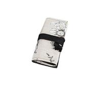 Uqezagpa Peony - Estuche enrollable de lona con 12/24/36/48/72 agujeros para estuche, Orificios de Foureight, 34*20cm