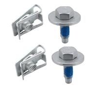 Uqezagpa Pernos de brida hexagonal multiusos de 6 mm, resistentes a la carrocería, retenedor para soportes de parachoques de protección contra salpicaduras, tornillos de cubierta de motor inoxidables