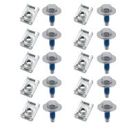 Uqezagpa Pernos de brida hexagonal multiusos de 6 mm, resistentes a la carrocería, retenedor para soportes de parachoques de protección contra salpicaduras, tornillos de cubierta de motor inoxidables