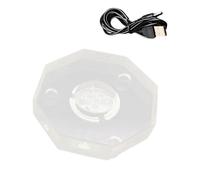 Uqezagpa Plataforma iluminada LED que ofrece un color dinámico para una mejor presentación de artefactos y creación de atmósferas, base de luz LED colorida, talla única, como se describe