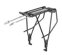 Uqezagpa Portabicicletas de aluminio con configuración rápida con juego completo de herramientas y reflectores, textura de metal simple en la parte trasera