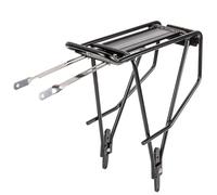 Uqezagpa Portabicicletas de aluminio con configuración rápida con juego completo de herramientas y reflectores, textura de metal simple en la parte trasera