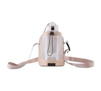 Uqezagpa Portabotellas de agua para exteriores ajustable con cierre de cordón para senderismo, camping, playa, deportes, soporte para botellas de gran capacidad, beige, Talla única