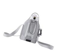 Uqezagpa Portabotellas de agua para exteriores ajustable con cierre de cordón para senderismo, camping, playa, deportes, soporte para botellas de gran capacidad, gris, Talla única