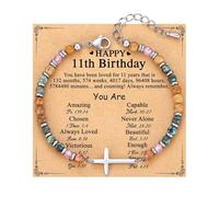Uqezagpa Pulsera inspiradora de fe para mujer, regalo espiritual único para Pascua, Navidad, cumpleaños, confirmaciones, bautizos, regalos para mujeres en comunidad de fe, talla única, como se