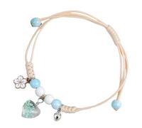 Uqezagpa Pulsera trenzada de la amistad con diseños florales coloridos para uso diario, 3.12x3.12in, Plástico, berilo
