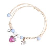Uqezagpa Pulsera trenzada de la amistad con diseños florales coloridos para uso diario, 3.12x3.12in, Plástico, berilo