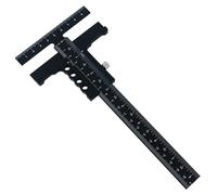 Uqezagpa Regla en T para carpintería, marcador de carpintería, medidor de medición multifuncional, herramienta de medición de aluminio