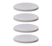 Uqezagpa Rejilla de subwoofer de hierro con recubrimiento en polvo blanco de 4 piezas que proporciona una mejor protección mientras mantiene un sonido claro y profesional