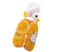 Uqezagpa Ropa de invierno para perro, chaleco peludo para uso en interiores y exteriores, ropa de sudadera, ropa de invierno, para caminar, acampar, chaleco para mascotas, bufanda ajustable para perro