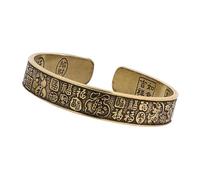 Uqezagpa Símbolos de latón hechos a mano con cien fu, buena fortuna, uso diario, estilos chinos, talla única, como se describe