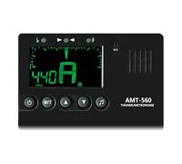 Uqezagpa Sintonizador digital de metrónomo, generador de tonos 3 en 1, herramienta musical, electrónica, metrónomo, afinador de guitarra para bajo violín