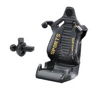 Uqezagpa Soporte de asiento de competición giratorio de 360 grados, diseño de atracción para teléfono, soporte móvil para ventilación