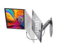 Uqezagpa Soporte giratorio de aluminio para laptop con hub USB C integrado para carga rápida y soporte para portátil de video 4K con base de extensión