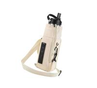 Uqezagpa Soporte magnético aislado para botella de agua con bolsillos para gimnasio y uso al aire libre, botella con correa ajustable para el hombro, crema, SizeApprox.10x31cm/3.94x12.2inch
