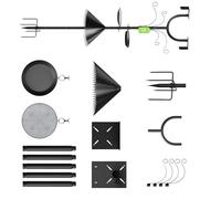 Uqezagpa Soporte para pájaros de diseño curvado resistente con diferentes métodos de instalación y poste alto resistente a la intemperie