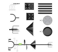 Uqezagpa Soporte para pájaros de diseño curvado resistente con diferentes métodos de instalación y poste alto resistente a la intemperie