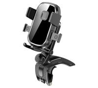 Uqezagpa Soporte para teléfono de coche, tipo clip, montado en el salpicadero, a prueba de golpes, giratorio de 360 grados, soporte para automóvil