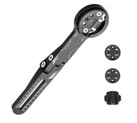 Uqezagpa Soporte universal para computadora de ciclismo, longitud personalizable, resistente a la intemperie, soporte de velocímetro, configuración rápida para bicicletas, soporte ajustable para