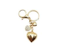 Uqezagpa Sweet Cool Wind - Llavero grande y pequeño con forma de corazón de melocotón Y2k Diamantes de amor, colgante de bolsa de amor, accesorios de decoración para mujeres, llavero grande y pequeño