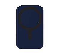 Uqezagpa Tarjetero seguro con doble agarre magnético para bolsillo, almacenamiento seguro de tarjetas para teléfono 16/15/14/13/12, ranura de fácil acceso, azul oscuro