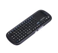 Uqezagpa Teclado pequeño 2 en 1 compatible con Bluetooth de 2.4 GHz con panel táctil y controlador ergonómico para teclado de juegos