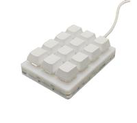 Uqezagpa Teclado programable de 12 teclas para trabajo de oficina eficiente, juegos y control multimedia, teclado personalizable