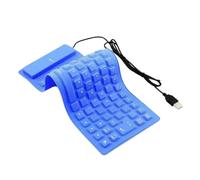Uqezagpa Teclados flexibles de silicona enrollables de 85 teclas, cables USB, silenciosos a prueba de polvo para PC y laptop, teclados suaves