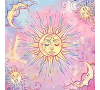 Uqezagpa Tischtuch - Mantel de tarot para práctica mística, mantel de tarot y luna