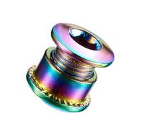 Uqezagpa Tornillos de cadena ligeros para bicicleta, tornillos de disco de bicicleta, tornillo de rueda de cadena para caminos de montaña ligeros, pernos de cadena coloridos