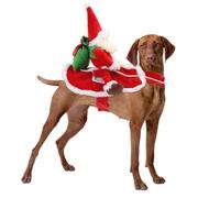 Uqezagpa Traje de Navidad para perro, diseño de Papá Noel, ropa para mascotas, celebraciones, ropa de vestir para razas pequeñas a grandes, disfraz de Navidad