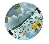 Uqezagpa Tubo de nieve inflable plegable con asas, tubo de nieve de PVC grueso, tubo de nieve de invierno, deportes al aire libre