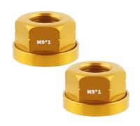 Uqezagpa Tuerca de brida de aleación para bicicleta, rueda trasera de configuración rápida para engranajes fijos y bicicletas de montaña, tuerca de cubo de ciclismo de instalación rápida