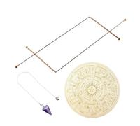 Uqezagpa Varillas de adivinación artesanales con péndulos de cristal y tablero de adivinación para exploración espiritual, varillas de cobre para adivinar el agua