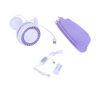 Uqezagpa Ventilador colgante portátil de 4 velocidades de 45 cm de diámetro, sistema de refrigeración alimentado por USB, con temporizadores de 12 horas, controles remotos para dormitorio, oficina