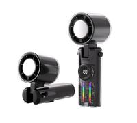 Uqezagpa Ventilador de cuello inalámbrico de 4000 mAh con 3 niveles de velocidad desmontable, ideal para gimnasio, senderismo, trabajo, viajes, recargable, ventilador de mano colgante