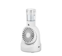 Uqezagpa Ventilador de escritorio pequeño, potente ventilador de bolsillo pequeño, ligero, recargable, rociador de nebulización recargable